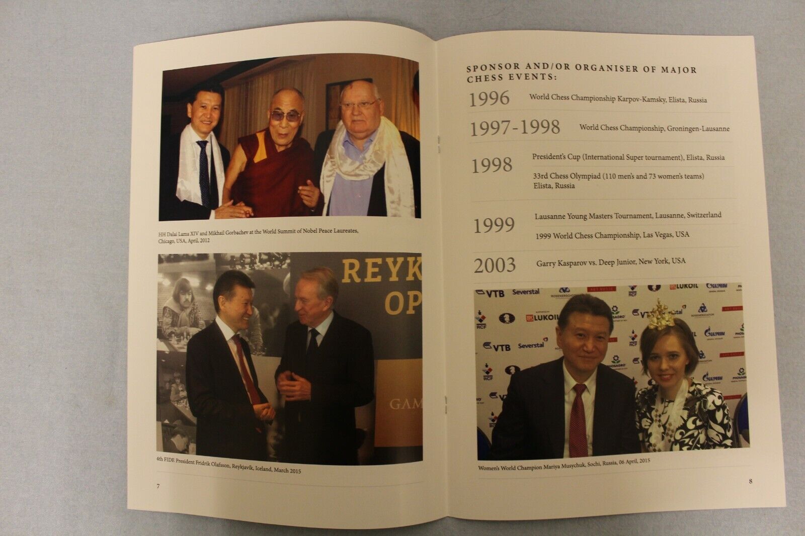 10688.2 Grand Booklets about Kirsan Ilyumzhinov. FIDE First Onward and Upward