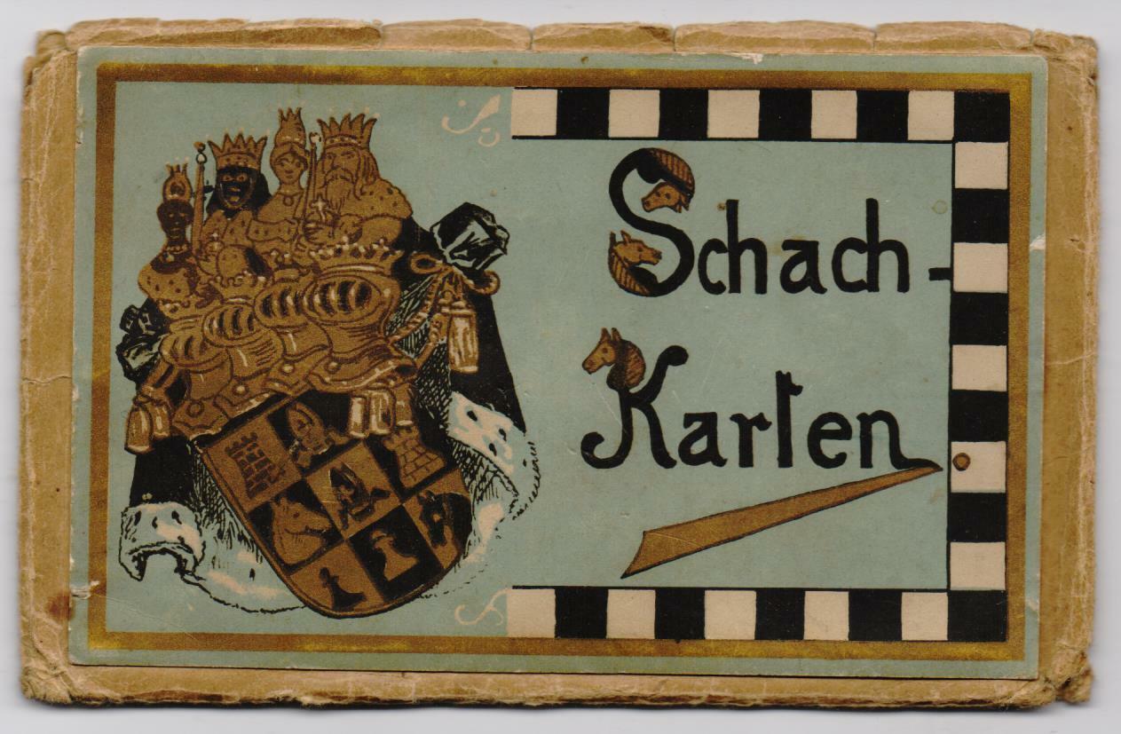 10748.7 Antique German Chess Postcards «Schach-karte». Beginning of the 20th century