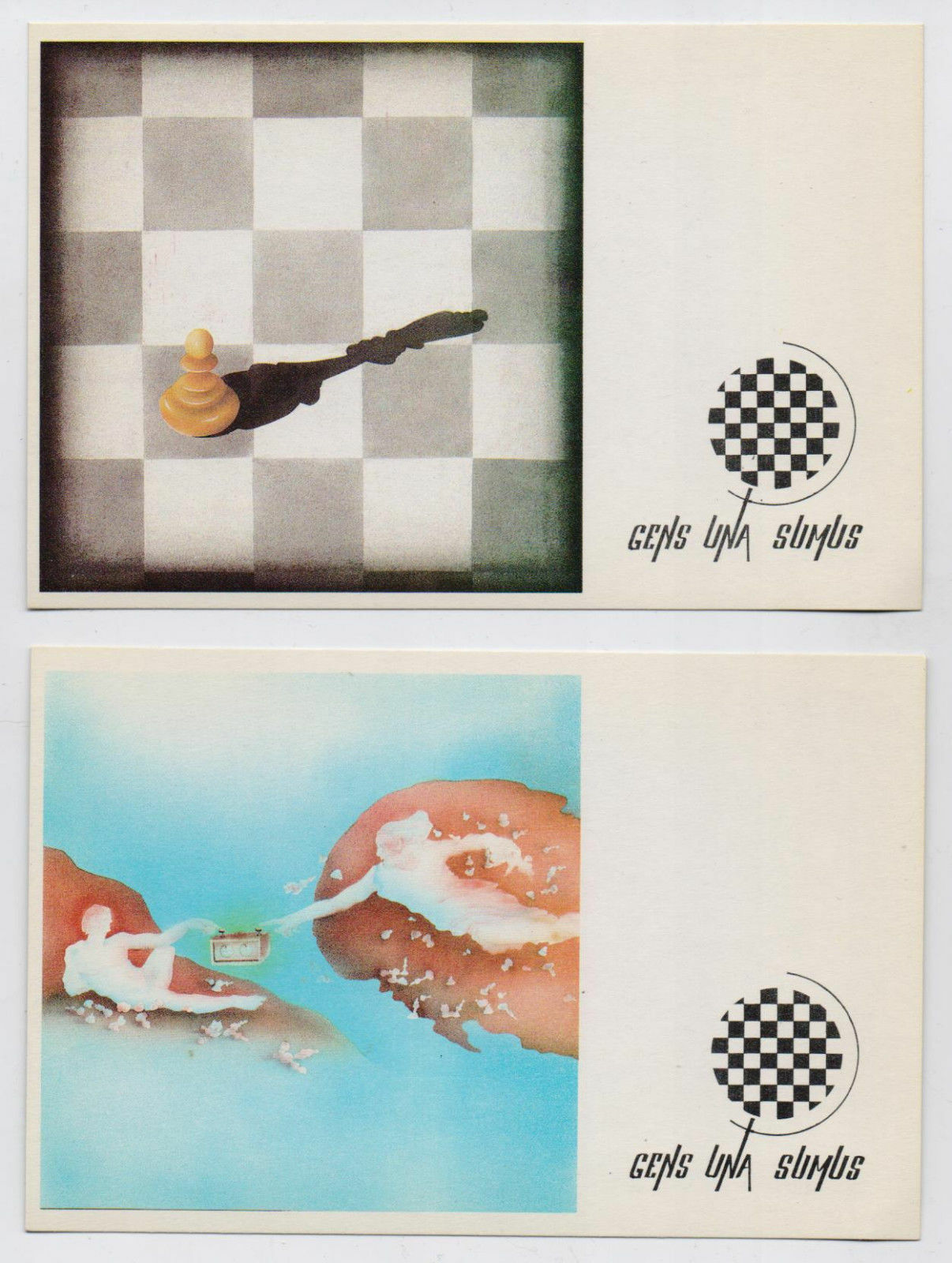 10749.8 Chess Postcards. Yugoslavia. Designer: Jovan Prokopljevic