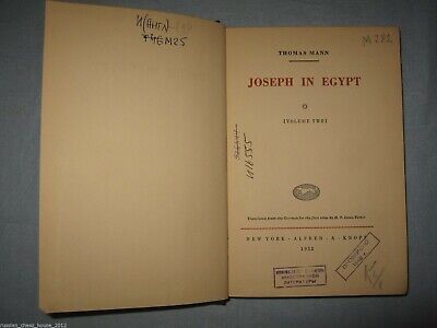 10765.Antique American Book: Thomas Mann. Joseph in Egypt. Volume II. New York. 1938