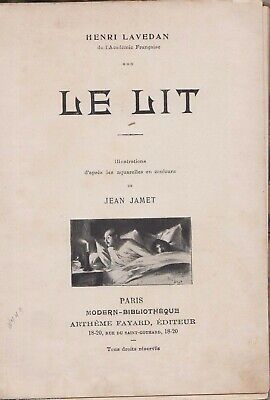 10769.Antique book. Henri Lavedan. Le Lit. 1910. Artheme Fayard, Editeur. Paris