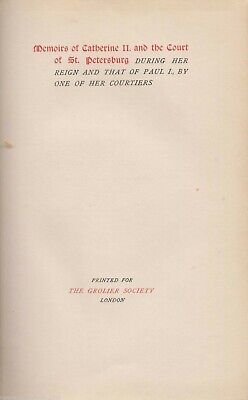 10772.Antique book. Secret court memoires. Memoirs of Russian Empress Catherine II