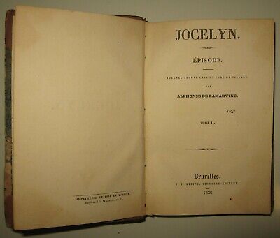 10807.Antique Franch Book: Alphonse de Lamartine. Jocelyn. 1836