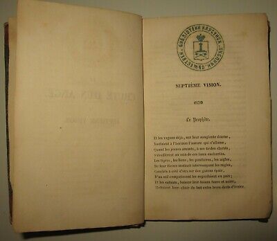 10808.Antique Franch Book: Alphonse de Lamartine. La chute d’un ange. 1858