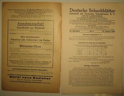 10824.Antique German Chess Magazine «Deutsche Schachblatter». Individual issues. 1929