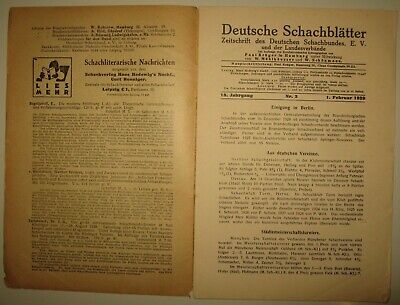 10824.Antique German Chess Magazine «Deutsche Schachblatter». Individual issues. 1929