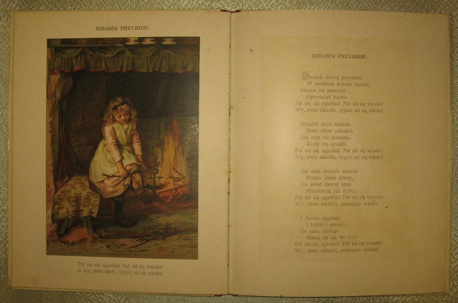 10830.Antique Polish Children's book: Marya Konopnicka. W domu i w swiecie.Warsaw 1891