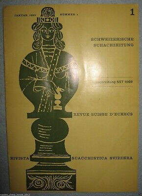 10926.Antique Swiss Chess Magazine «Schweizerische schachzeitung». 1969