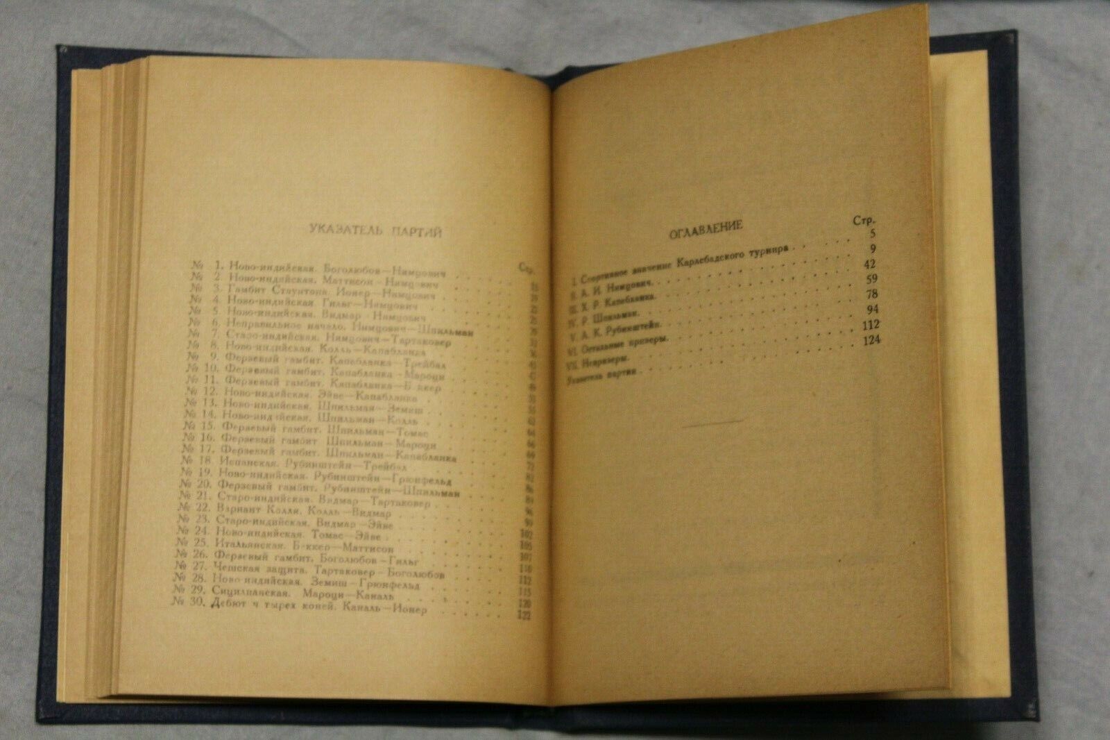 11009.Chess Book Nimtsovich. Selected games International tournament in Karlsbad 1929