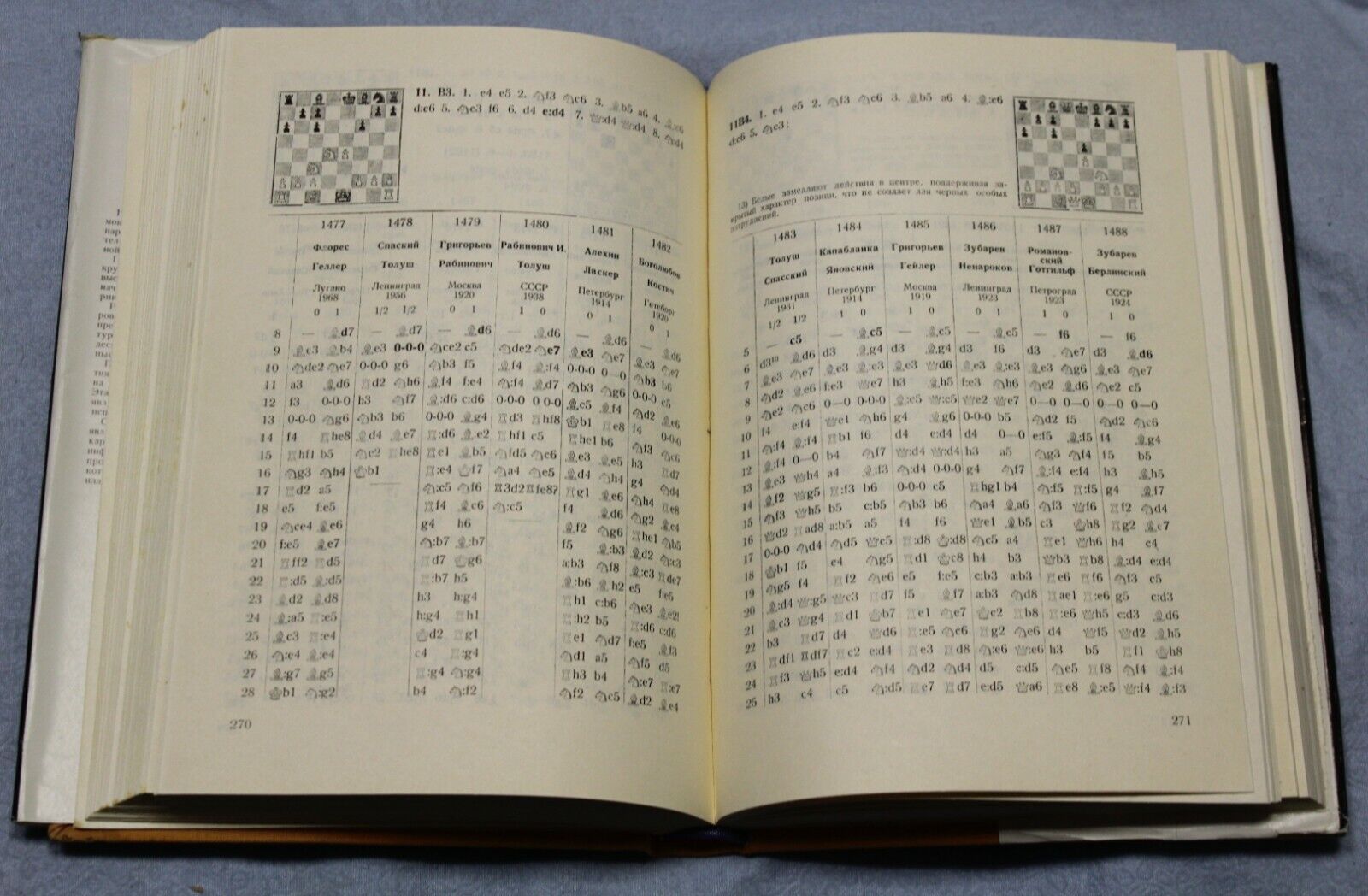 11113.Chess book: signed Author for Rochal, Spanish Party Two Volumes 1981