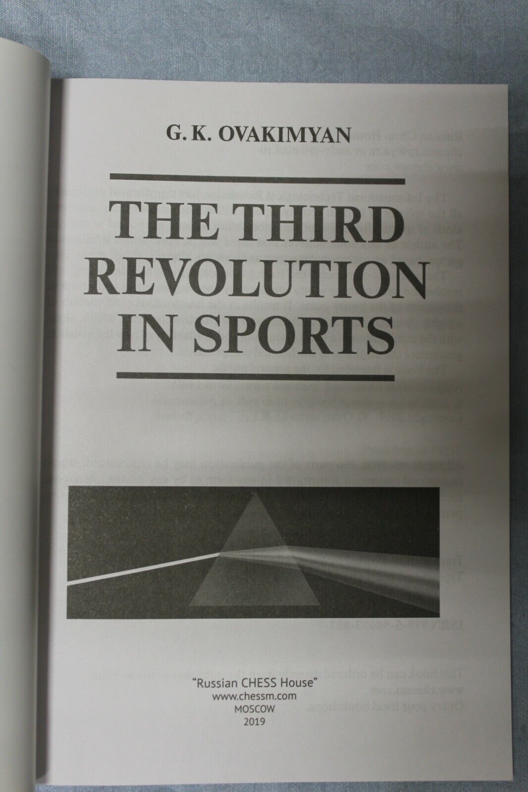 11130.Chess Book: The third Revolution in sports, 2019 G. Ovakimyan