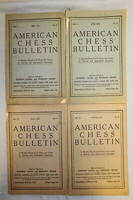 11165.Chess Magazine: American Chess Bulletin. 1914. 12 issues. Full annual set