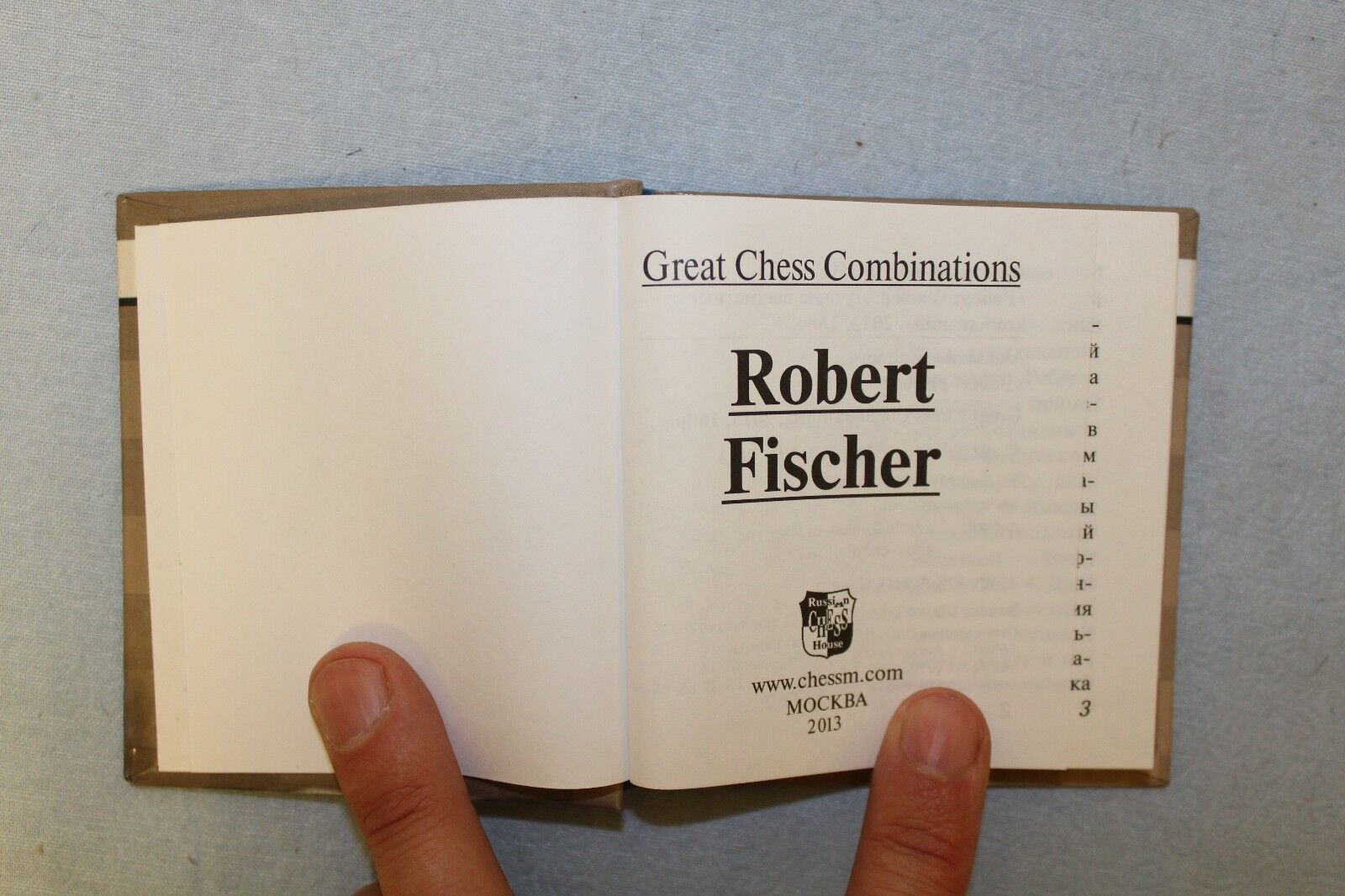 11168.Chess Minibook: A.Kalinin. Robert Fischer. Great Chess Combinations. 2013