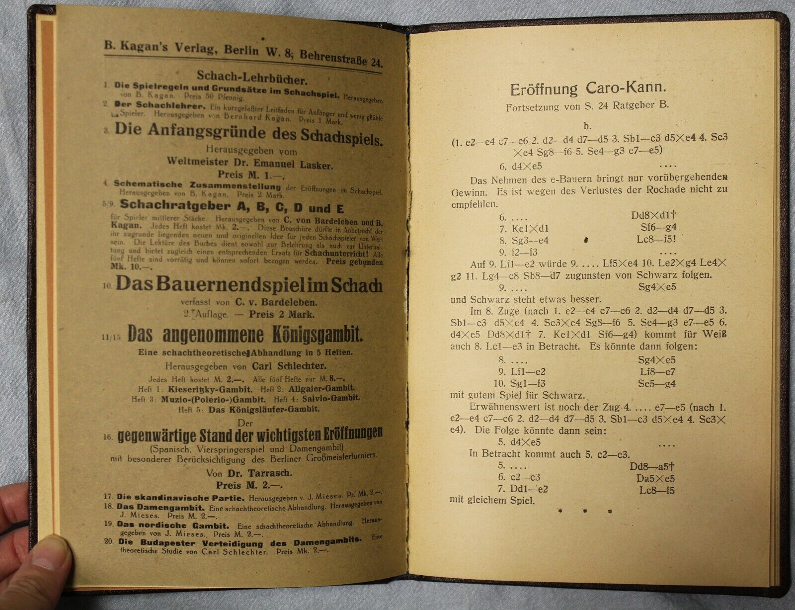 11315.German Chess book: Schachratgeber fur Spieler Mittlerer Starke, In 5 Heften