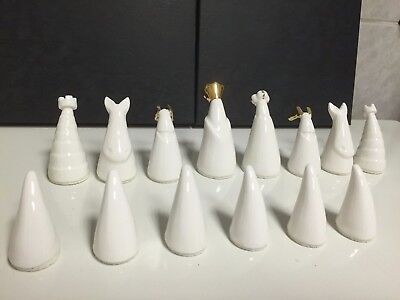 11414.PORCELAIN CHESS SET MADE IN ENGLAND / WITH ORIGINAL BOX