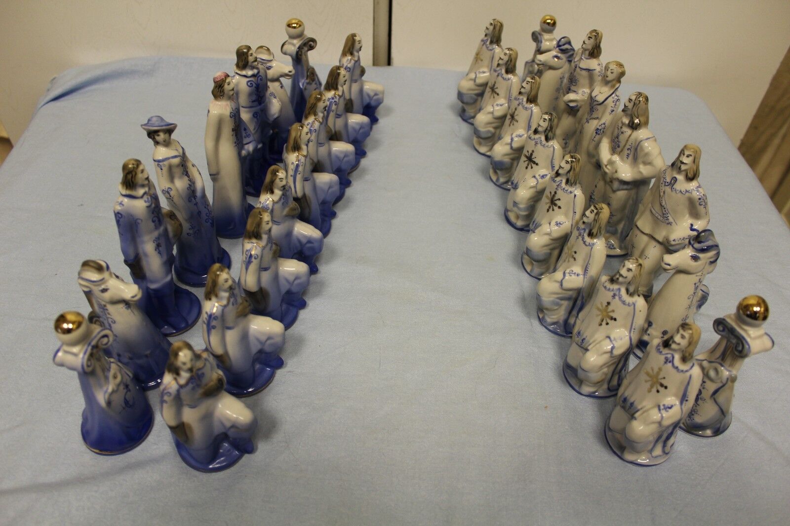 11421.Rare Porcelain Chess Pieces. Collectibles by Gorodnitsa porcelain factory.Ucrane