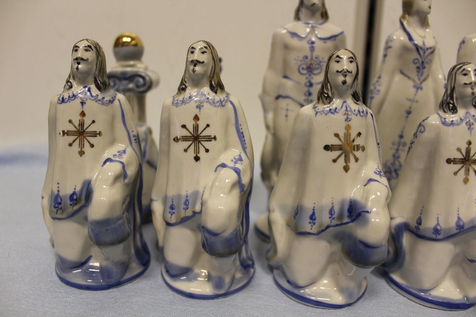 11421.Rare Porcelain Chess Pieces. Collectibles by Gorodnitsa porcelain factory.Ucrane