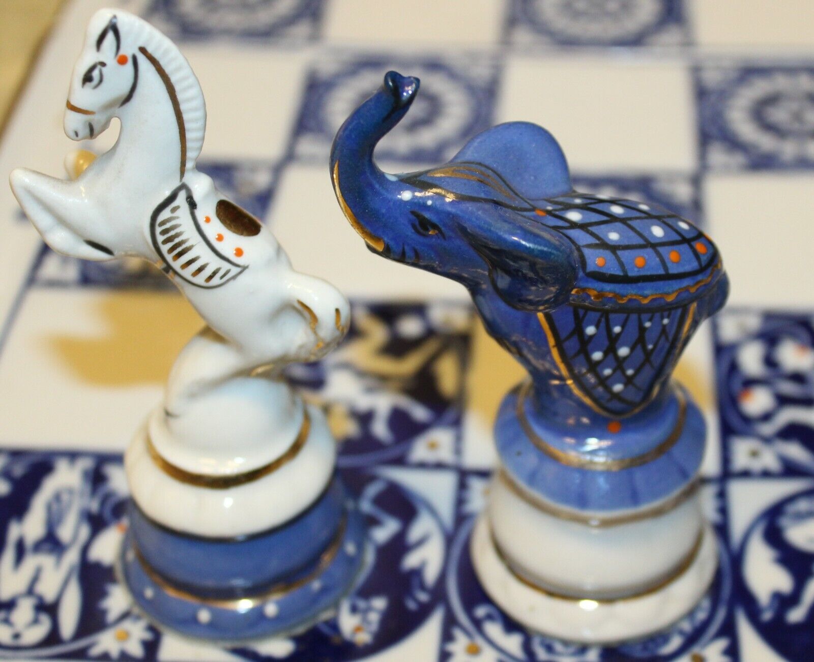 11592.Russian Collectible Porcelain Chess Set. Kuzbas. 1970-s