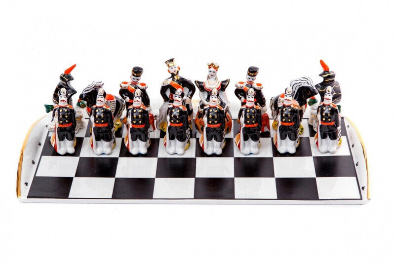11598.Russian Porcelain Chess Set Picturesque. Verbilki
