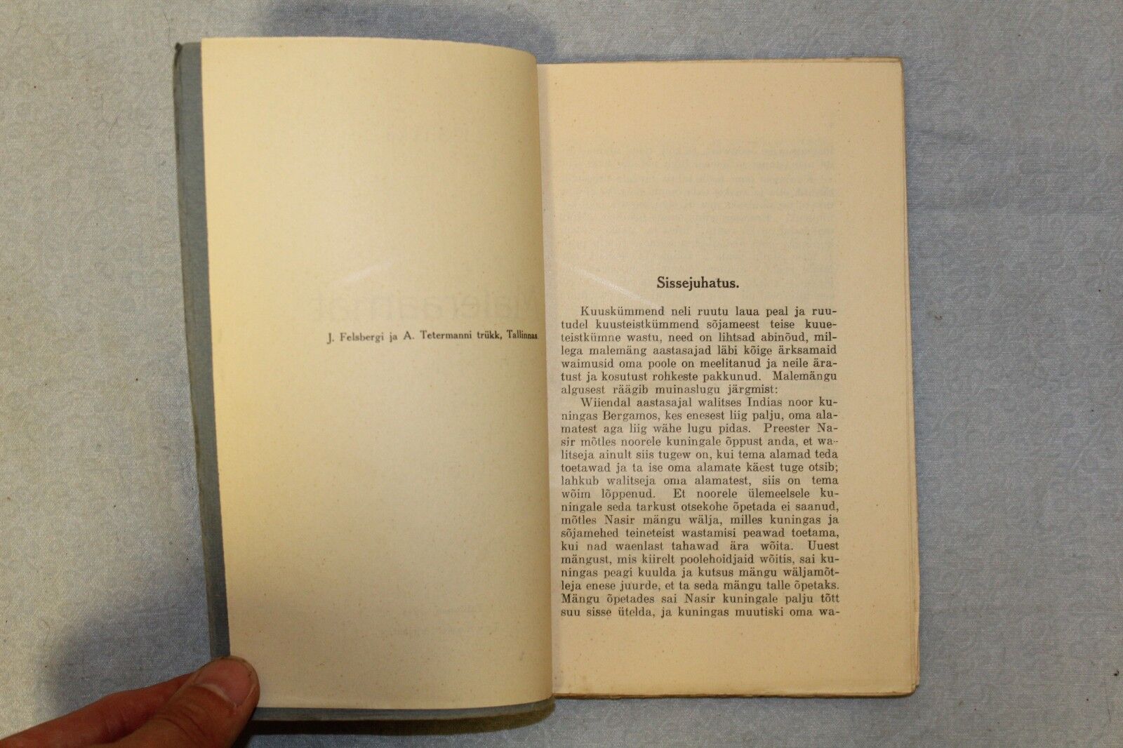 11614.Russian-Estonian Chess Book:Sitska. Book on Chess.1914.№77 in Sakharov Cataloque