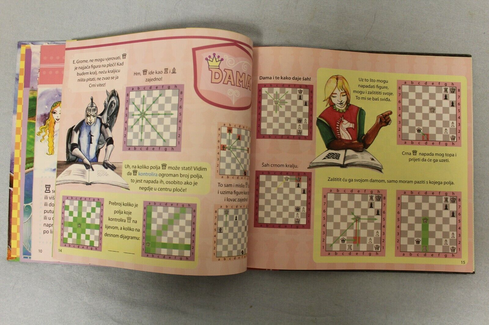 11660.Set: Chess Kids Children Tutorial Croatian book & Notebook Tri, Cetiri, Pozor, S