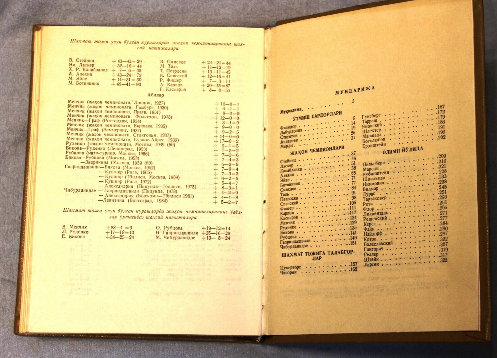 11695.Soviet Chess Book in Uzbek. Pearls of chess art. Tashkent, 1987