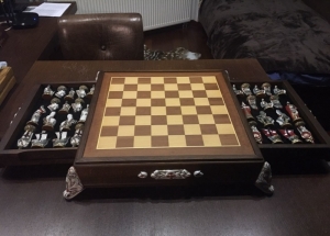 Staunton St. Petersburg Chess Set, Box and Board Combination - Ebony