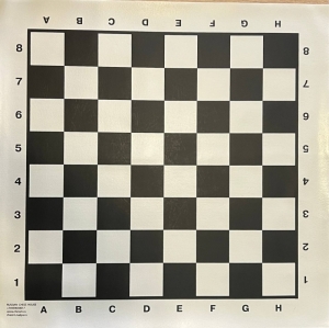 Vinyl board, thickened, black chessboard (made in Russia)