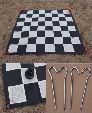 Nylon Fabric Giant Chess and Checker Mat