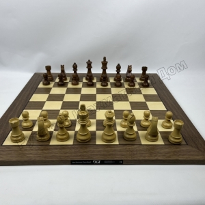 DGT Timeless Wooden Chess Set Handcrafted with Non-Folding Board