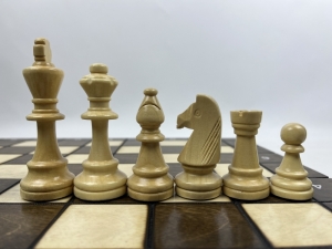 Wooden chess pieces with weighting Staunton 6 with wooden board 48 cm