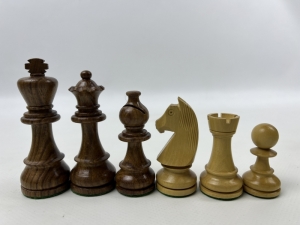 Wooden chess pieces with weighting RCR Terry Nr. 535 Boxwood/Rosewood (Germany)