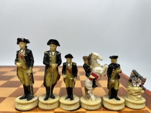 The chess set of The Chessmen. US war - Great Britain